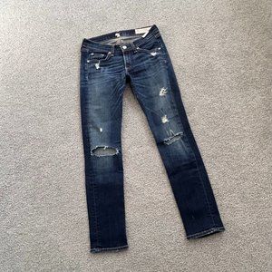 Rag & Bone Jean Skinny Capri Jeans with Distressing US 25    - 1B861